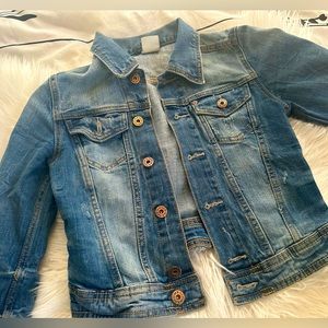 H&M Divided crop denim jacket size XS, 0